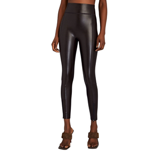 A.L.C. Emile Leggings Women's Sz 0 Ankle Zip Vegan Leather Cropped Black